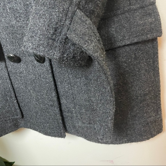 Isabel Marant Etoile Clifford Charcoal Wool/Alpaca BlendPea Coat 38 - Picture 12 of 16